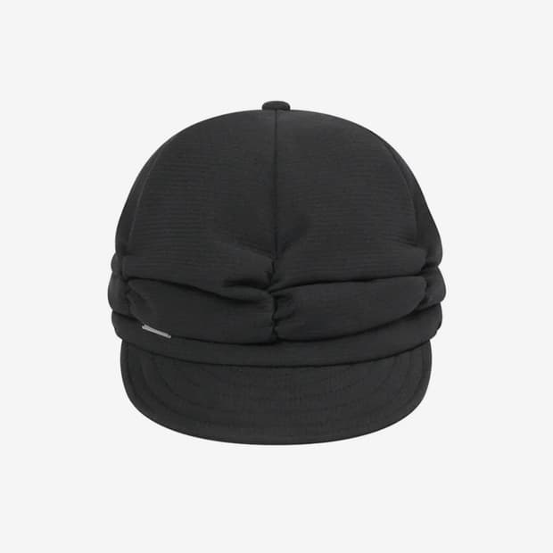 (새상품) 미세키서울 모자 Pleats shirring cap black