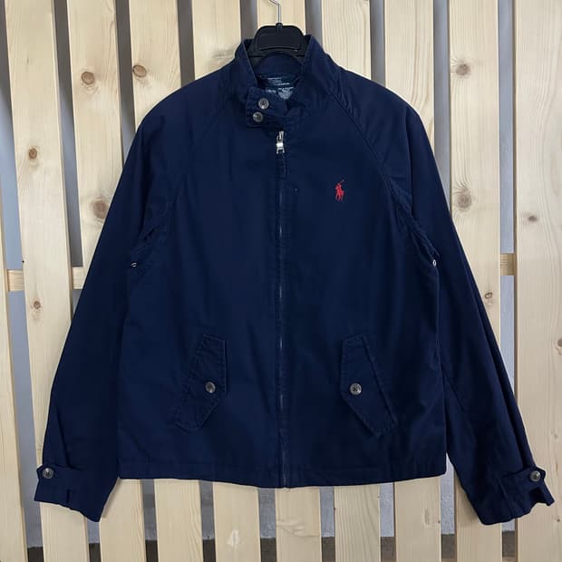 (S) 폴로 랄프로렌 네이비 바라쿠타 스윙톱 코튼 자켓