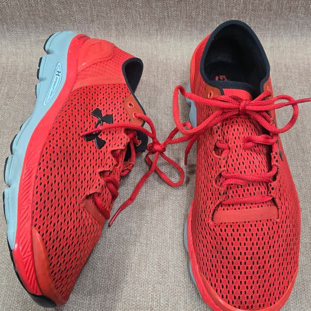 언더아머 285mm-  차지드 스피드폼 인테이크2 비비드레드 런닝화 