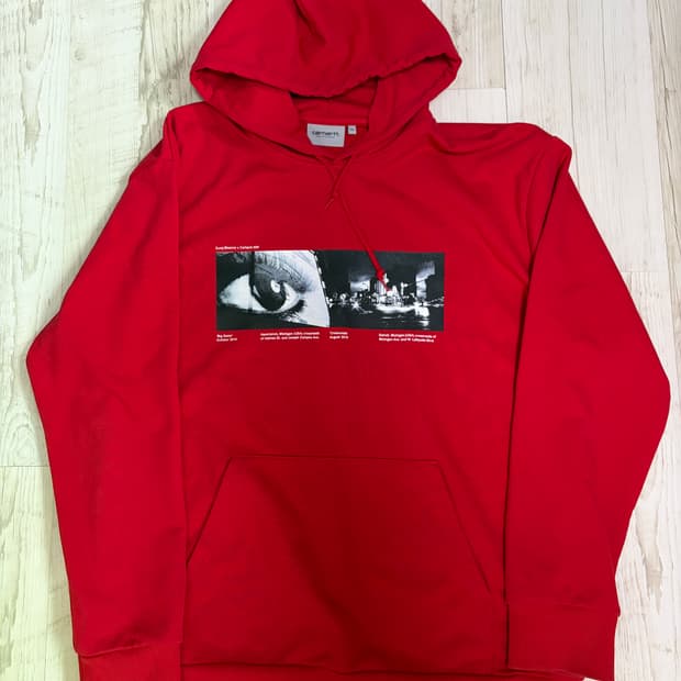 [XL] 칼하트 WIP Sunj Bhama 후드티 레드