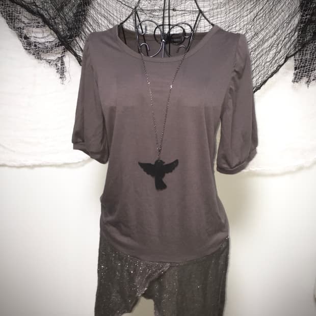 halter glitter knit T