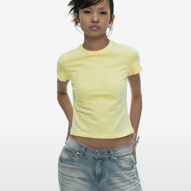 Kashiko 카시코 엠보 Embossed Baby Tee Yellow