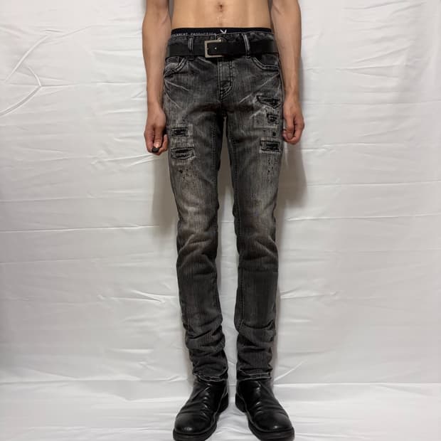 Rush Hour Black Distressed Skinny Jeans