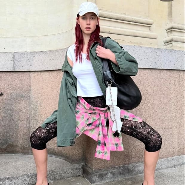 오픈와이와이 체크 셔츠 치마