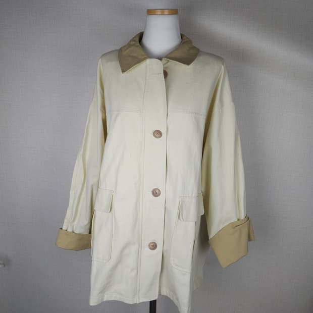 인그잉 배색 자켓 여성F사이즈