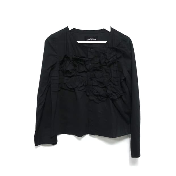 [M]COMMEDESGARCONS 꼼데가르송 플라워 프릴 블라우스