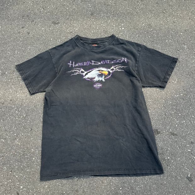 [할리데이비슨] •00s Vintage Lightning Tee