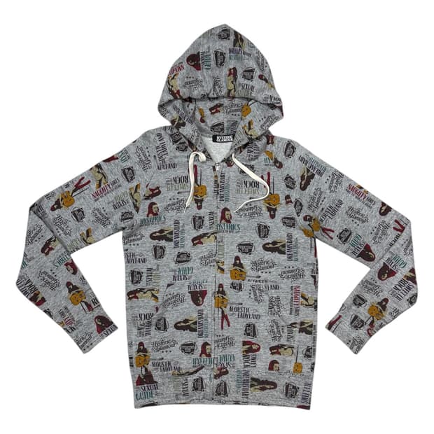 히스테릭 글래머 기타 치는 히스걸 패턴 후드 집업 자켓