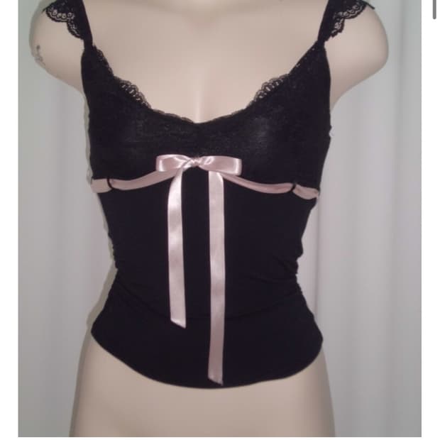 엔젤넘버555 baby ribbon cami 1회착
