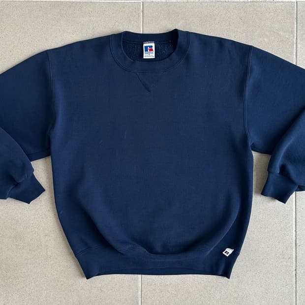 90s 빈티지 러셀 스웻셔츠 네이비 M USA