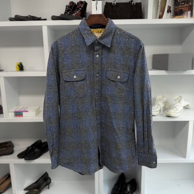 빈티지 네프 체크 셔츠