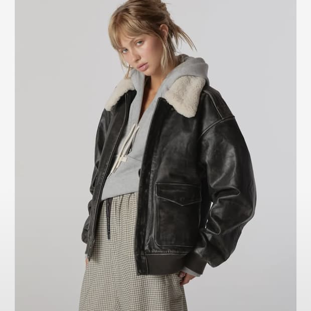 GLOWNY 글로니 에어포스 레더 자켓 택O 가죽 미개봉