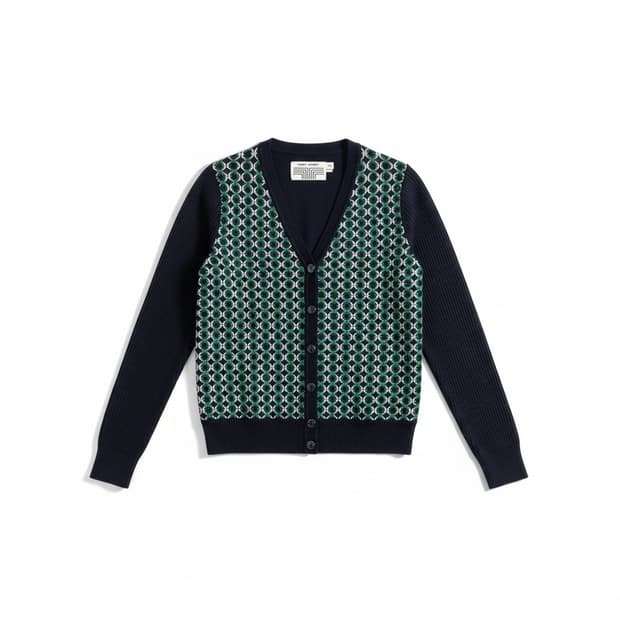 토리 스포츠 패턴 가디건 네이비 S