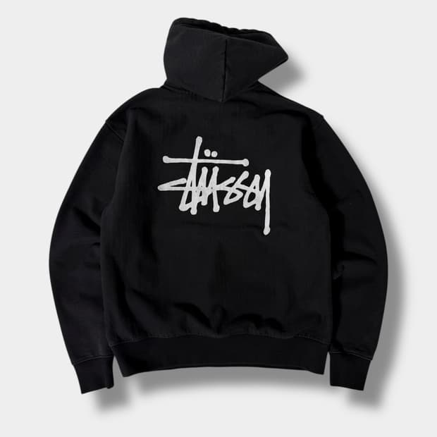 스투시 루즈핏 해비웨이트 스웻 빅스탁로고 후드