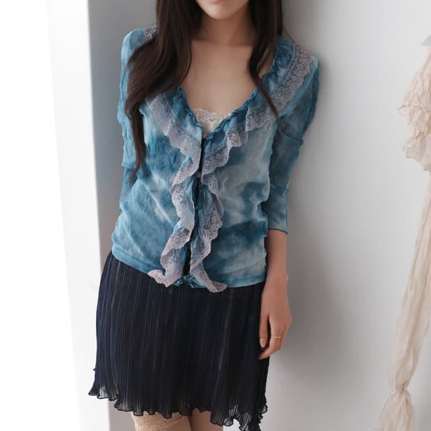 frill lace cardigun