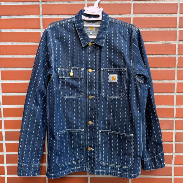 칼하트 데님 스트라이프 자켓