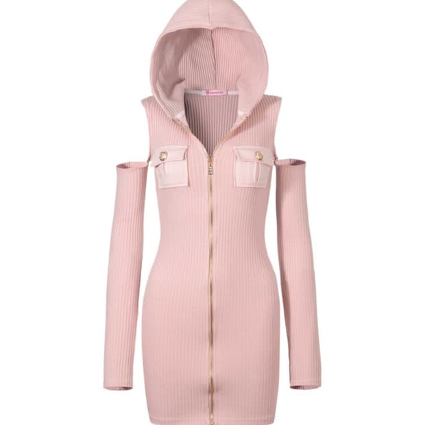 판매, 교환)) 베이비메탈클럽 골드 버튼 후디 원피스 핑크