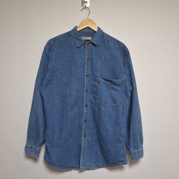 리바이스Levis 90`s 오렌지탭 데님 셔츠 M - S461