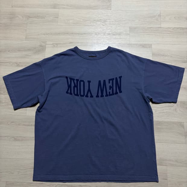 듀테로 뉴욕 반팔티셔츠 블루 L사이즈 판매