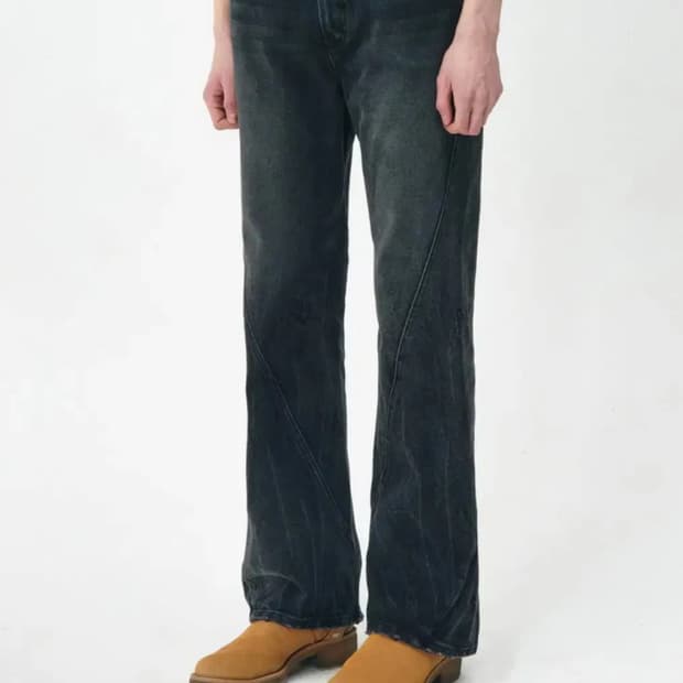 넥스트도어립스 블랙 그레이 진 데님 청바지 1