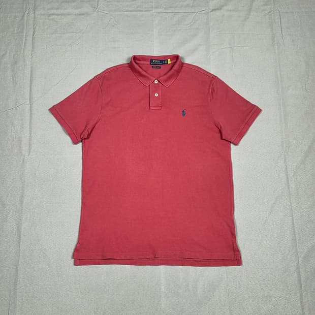 [폴로 랄프로렌] 커스텀 슬림 핏 포니 반팔 카라티 | S00087