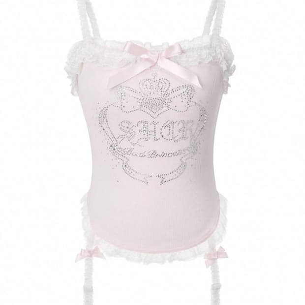 (반반내실분)슈슈체리 Glitter T Garter (white)