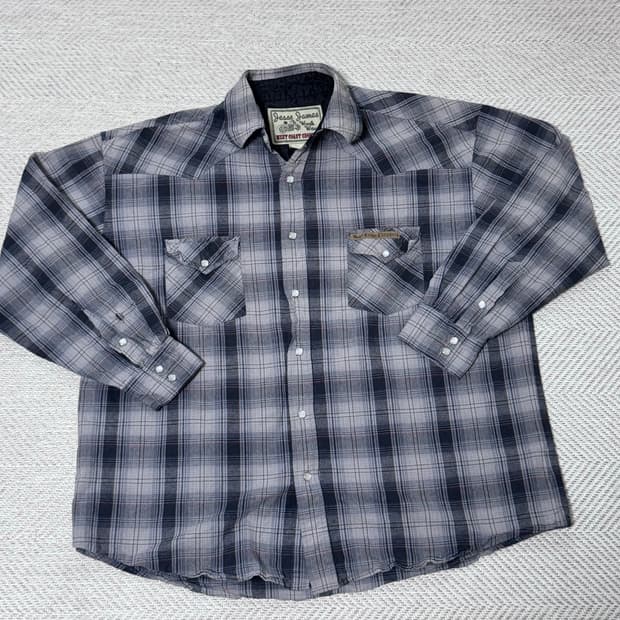 (XL) 90s 빈티지 웨스트코스트차퍼스 플레이드 웨스턴 셔츠