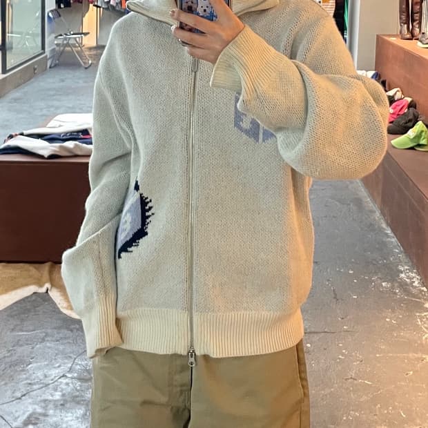 예스아이씨 니트 집업 H229