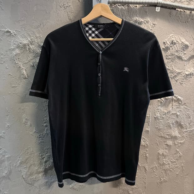 3 버버리BURBERRY 블랙라벨 헨리넥 반팔 블랙