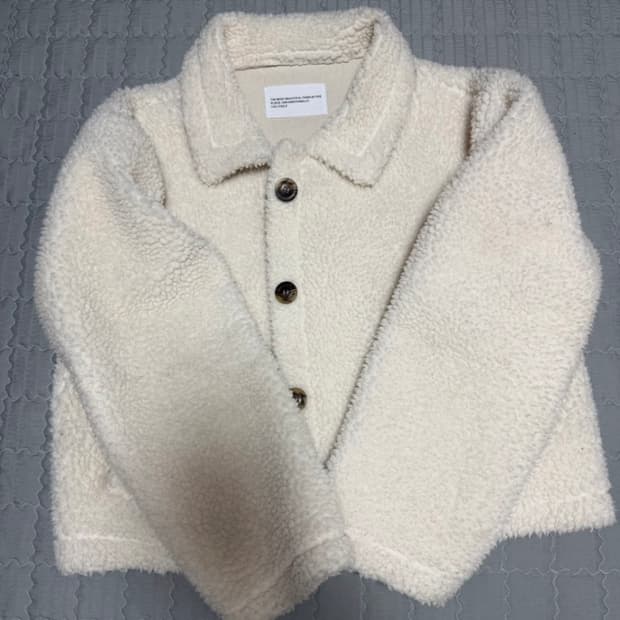 플레이스 스튜디오 뽀글이 아이보리 자켓