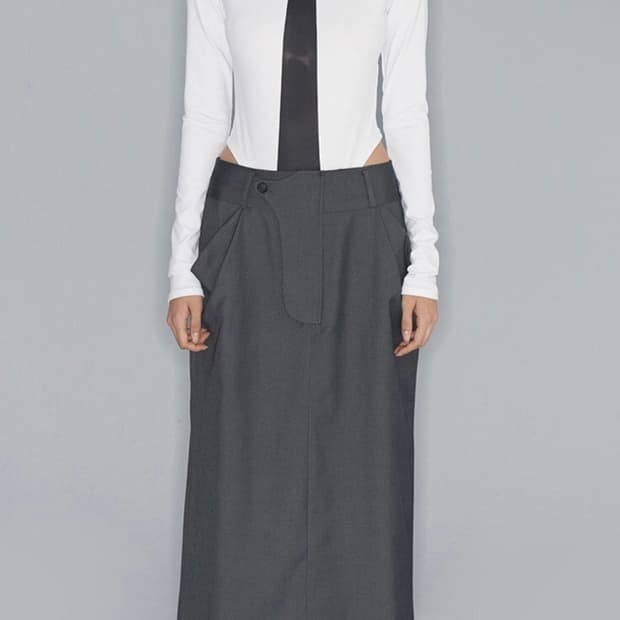 openyy FLY OUT MAXI SKIRT, GREY