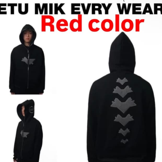 Etumikevrywear 후드집업 레드컬러