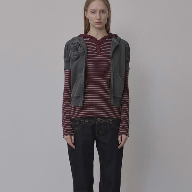 스컬프터 스트라이프 후디