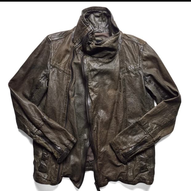 올세인츠 하이넥 레더