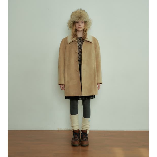 오버듀플레어 빈티지 하프 무스탕