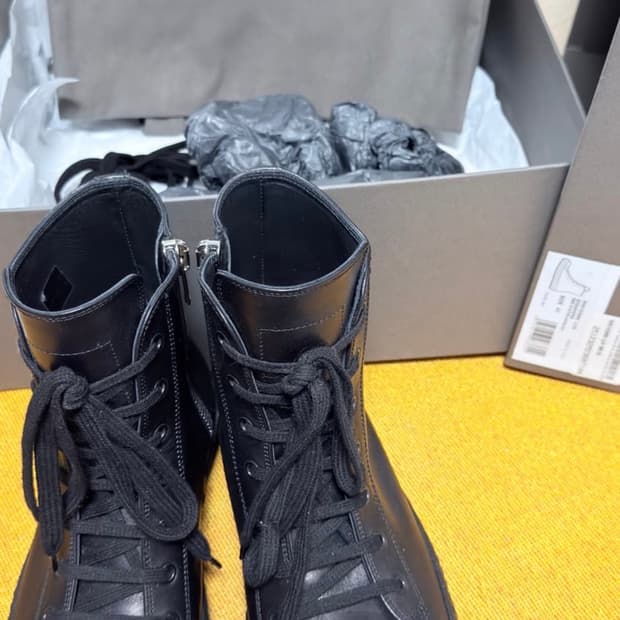 릭오웬스 할리우드 레더 라몬즈 올블랙 41