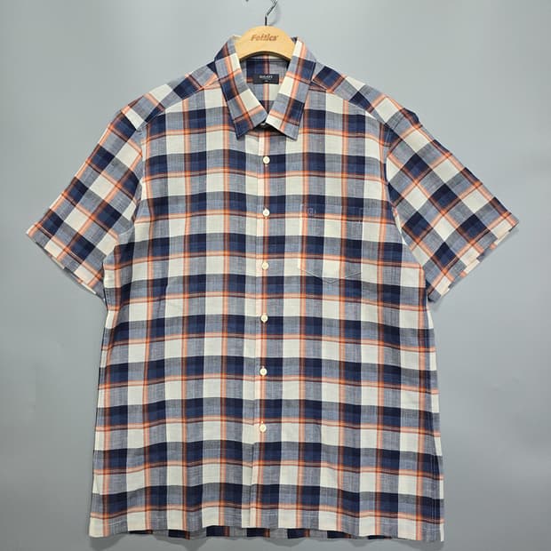 갤럭시(galaxy) 체크 반팔 셔츠 110