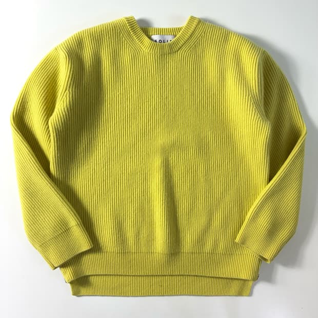 Solid homme  솔리드옴므 울 캐시미어 옐로우 니트  