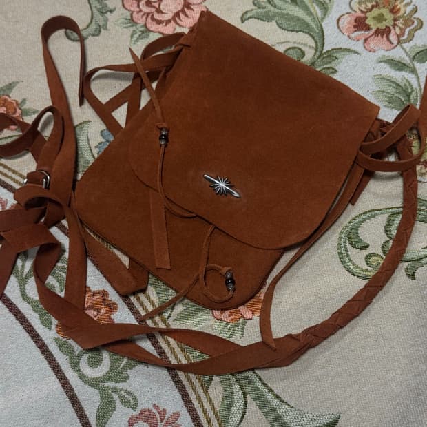 Rendo 렌도 스웨이드백 브라운 착샷o