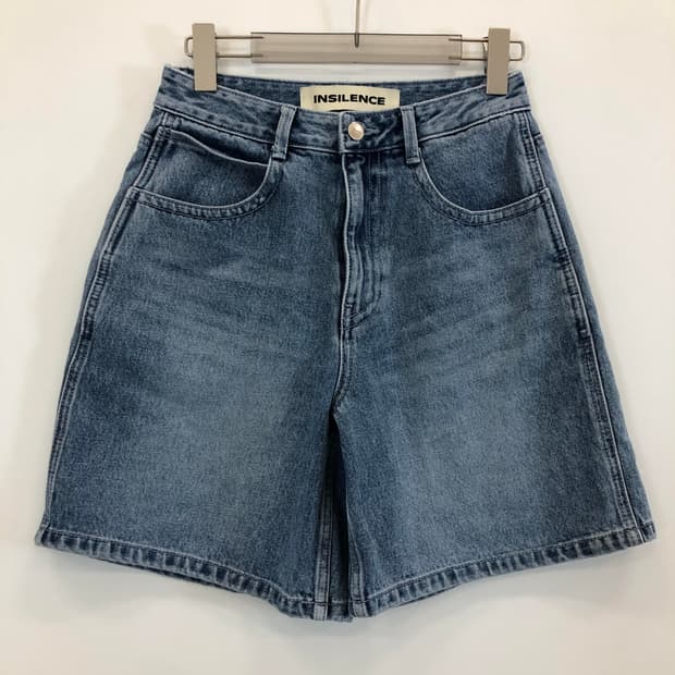인사일런스 버뮤다 와이드 데님쇼츠 S