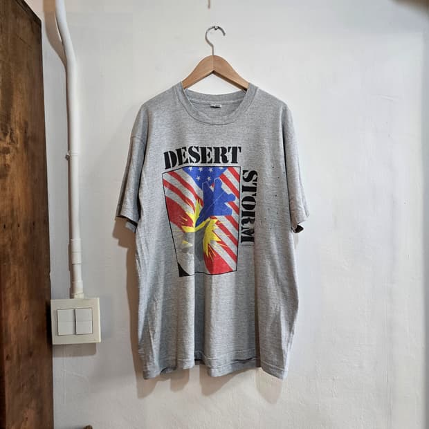Desert Storm 성조기 티셔츠 그레이