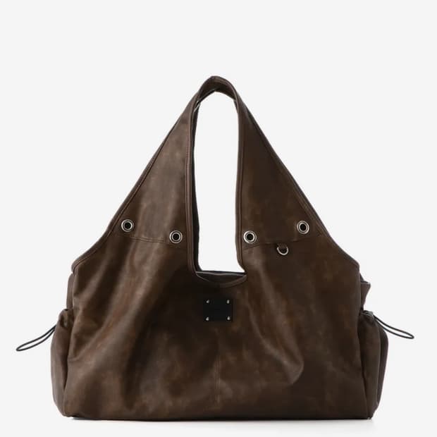 스퀘어라인 숄더백 Terry Dark Brown