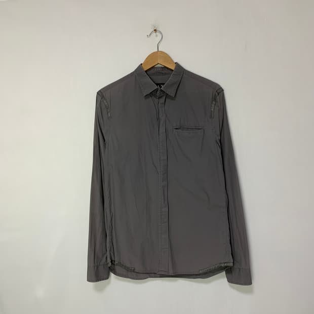 아르마니 익스체인지 알마니 차콜 스탠다드 셔츠 M 남녀공용