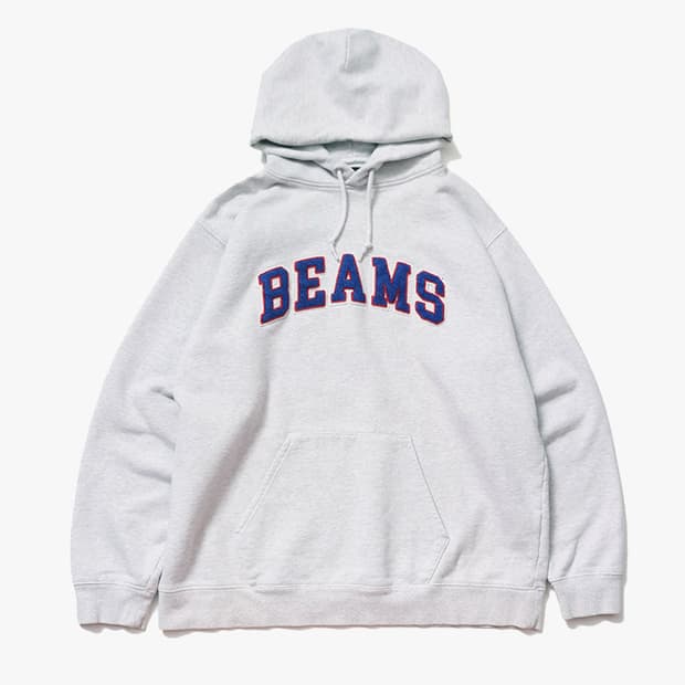 BEAMS - HEAVY COTTON LOGO BASIC HOODIE