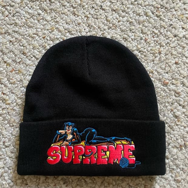 22FW 슈프림 캣우먼 비니 블랙