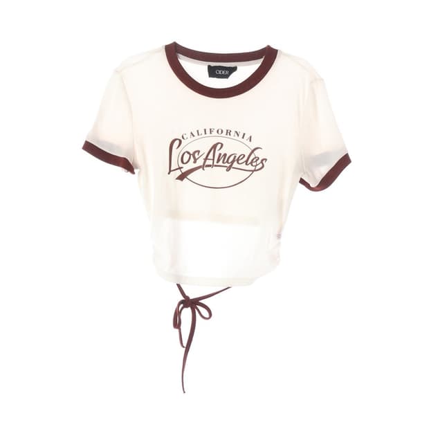 CIDER 캘리포니아 LA 링거 크롭 티셔츠 S