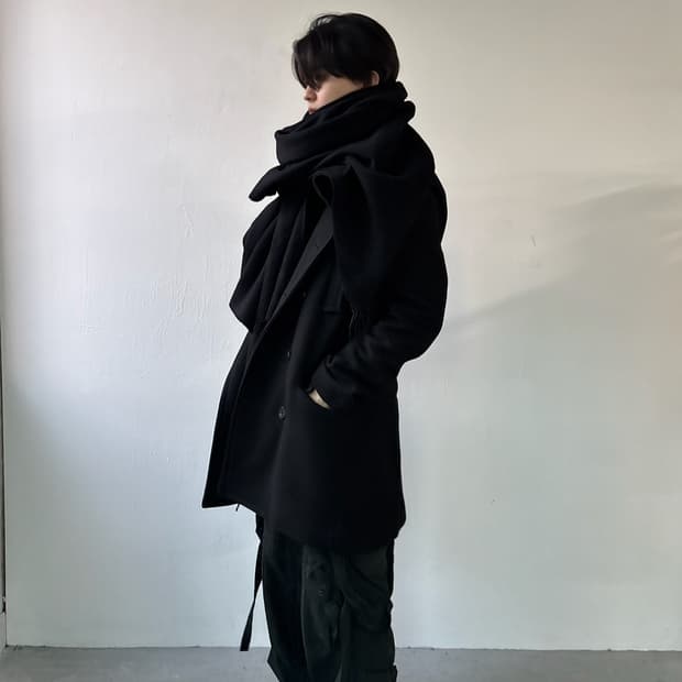 이탈리아 램스 울 오버 스카프 