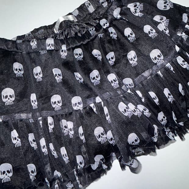 Acdc rag 스컬 해골 스커트 펑크 갸루