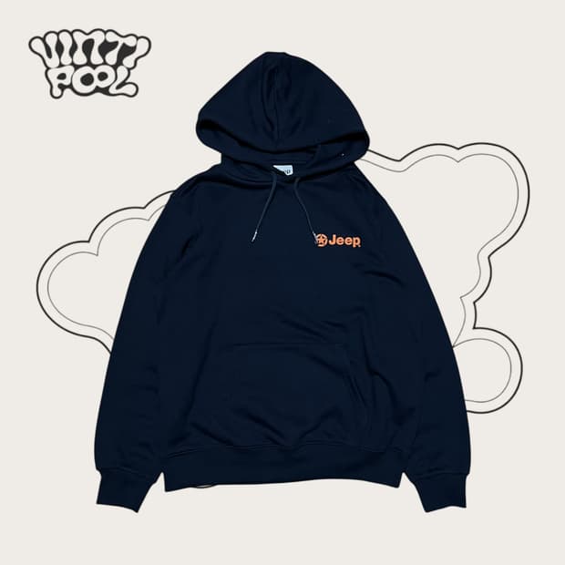 JEEP 스몰로고 후드티 L 네이비