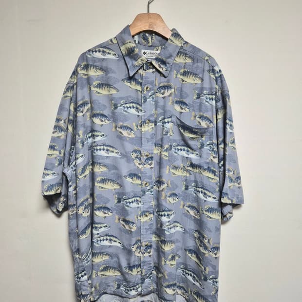 콜롬비아Columbia 피시 반팔 셔츠 XL사이즈 - S306